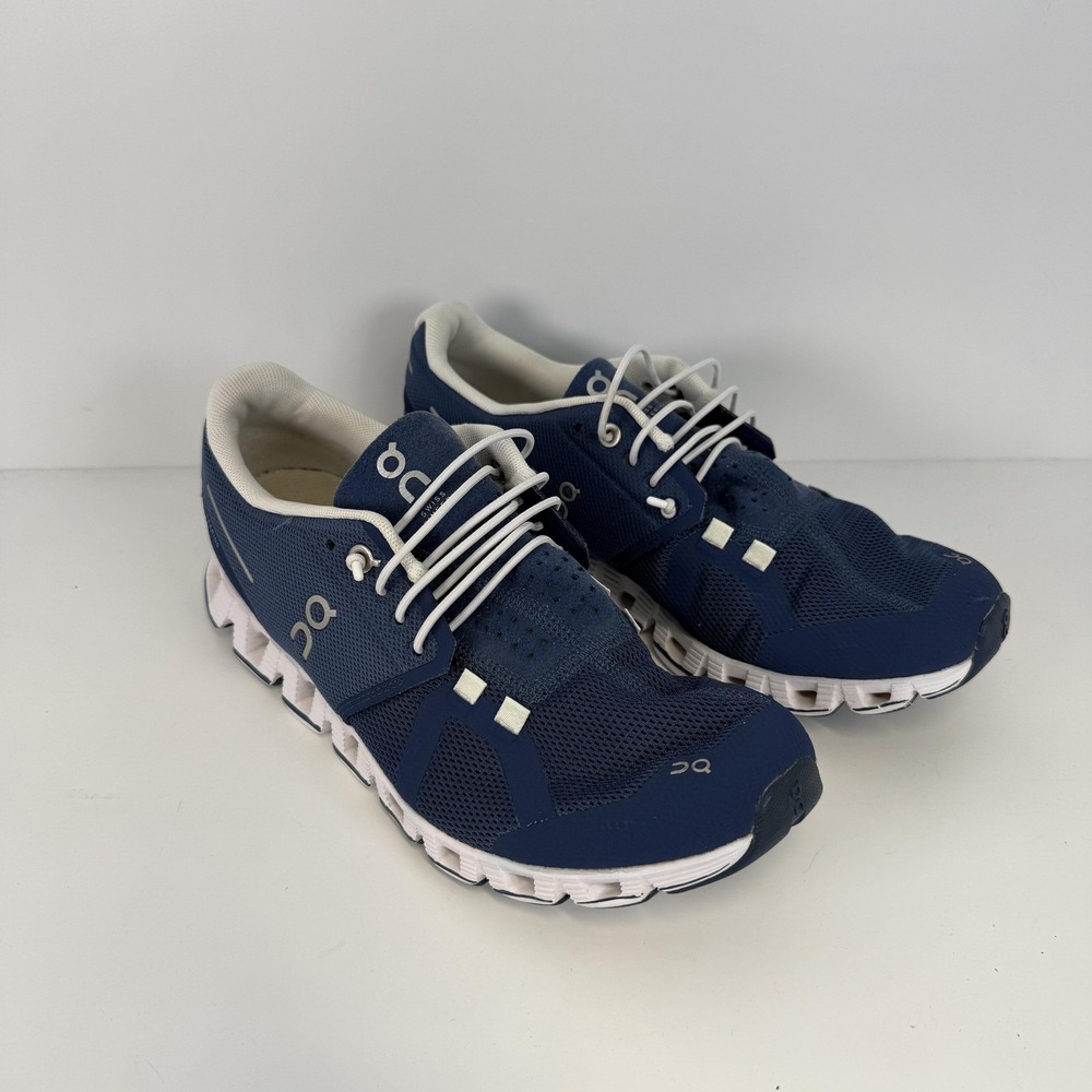On Shoes Womens 8.5 Blue Cloud 5 CloudTec Running Mesh Athletic Low Top Sneakers